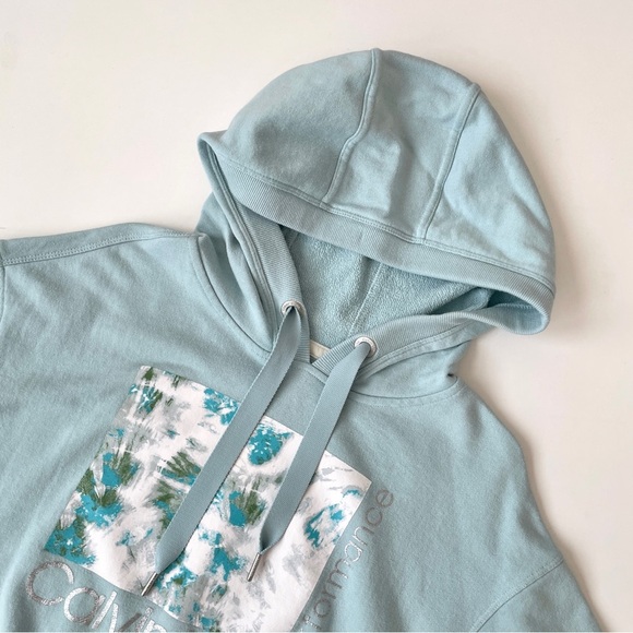 Calvin Klein Performance Short-Sleeve Hoodie, Size S Small Activewear - Picture 2 of 13